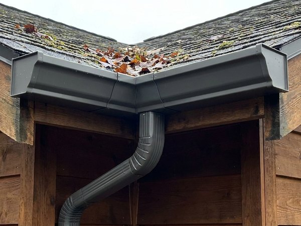 Bellingham home with new seamless K-style gutter after install